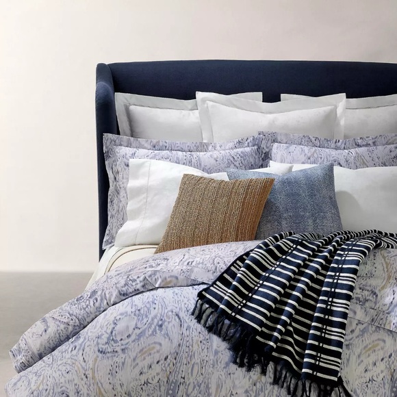 Ralph Lauren Lorelai Cotton Sateen Queen Duvet Cover in Periwinkle NEW w/Tag